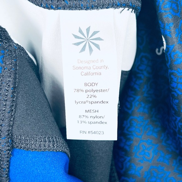 Athleta Lotus Precision Training Tight Women's Size Small Blue‎ Printed Leggings - Picture 15 of 15